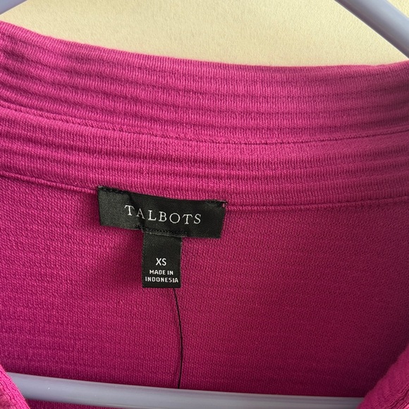 Talbots Fuchsia Ribbed Blouse - Picture 2 of 6